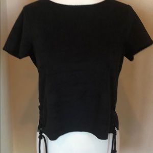 Faux suede Hollister top sz xs with side ties